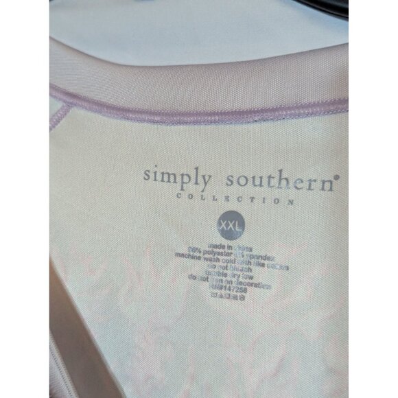 Simply Southern XXL Long Sleeve Rash Guard "Grow With The Flow" Sea Turtle Desig - Picture 3 of 5